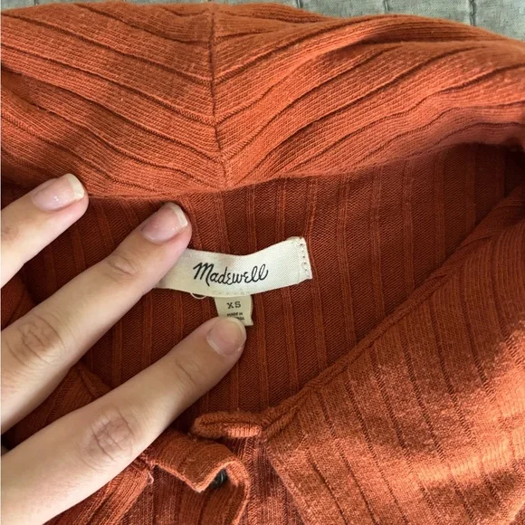 Madewell Rust Ribbed Knit Top - Picture 3 of 3